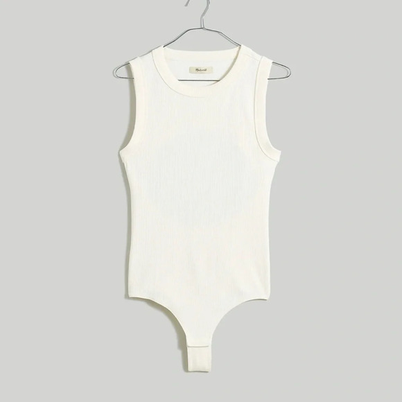 New Madewell Crewneck Thong Bodysuit Sleekhold NL401 - Picture 2 of 9